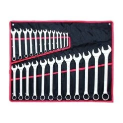 KIT SET 25 CHIAVI FORCHETTA A STELLA COMBINATE IN ACCIAIO FISSE POLIGONO INGLESI