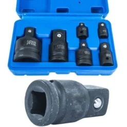 SET ADATTATORI RIDUTTORI 6 PZ IMPATTO BUSSOLE ARIA COMPRESSA UTENSILI AD ARIA