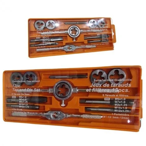 KIT FILIERA PROFESSIONALE FILETTATURA MASCHI E FEMMINE KIT 12 PZ FILIERE IN ASTUCCIO 1 KIT FILIERA PROFESSIONALE FILETTATURA MASCHI E FEMMINE KIT 12 PZ FILIERE IN ASTUCCIO