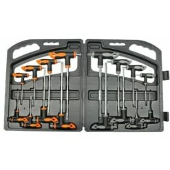 SET KIT 16 PZ CHIAVI CHIAVE A T ESAGONALI E TORX LUNGHE VALIGETTA CASSETTA
