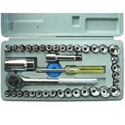 KIT SET CHIAVI A BUSSOLA CON CRICCHETTO 40 PEZZI GIRAVITE VALIGETTA IN PLASTICA