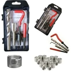 Trade Shop - Kit Riparazione Filetti 15 Pz Elicoidi M14 X 2.0 Ripristina Filettature Rovinate