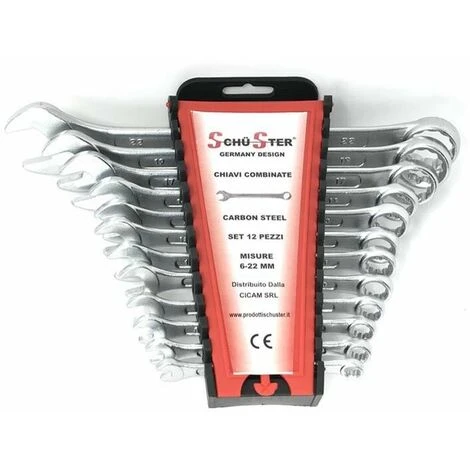 Set Serie 12 Chiavi Combinate Fisse Stella Kit Chiave Misure Da 6 A 22mm 1 Set Serie 12 Chiavi Combinate Fisse Stella Kit Chiave Misure Da 6 A 22mm