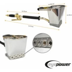 Pistola Per Intonacare 4 Ugelli Per Malta Ad Aria Compressa Di Metallo 8 Pistola Per Intonacare 4 Ugelli Per Malta Ad Aria Compressa Di Metallo -Negozio al dettaglio Ks Tools || No name || Beta 12737468 4