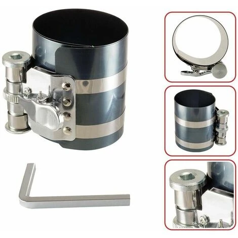 Anello Con Vite Compressore A Cricchetto Per Istallazione Pistone 53 - 175 Mm 1 Anello Con Vite Compressore A Cricchetto Per Istallazione Pistone 53 - 175 Mm