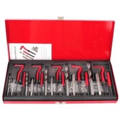 Kit 131 Pz Accessori Riparazione Filetti Ripristina Filettature Elicoidi Maschi