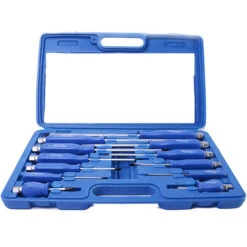 SET CACCIAVITI 12 PZ A TESTA BATTENTE CACCIAVITI A TAGLIO E CROCE