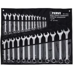 SET KIT 25 PZ CHIAVI COMBINATE METRICHE FISSE E STELLA 6 - 32 MM FERVI 0223