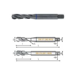 CARMON M 517 MASCHI MASCHIO A MACCHINA BLU FILETTATURA FORI CIECHI ACCIAIO INOX-M 5 X 0.8 M 5 X 0.8