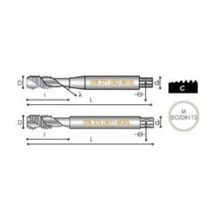 CARMON M 517 MASCHI MASCHIO A MACCHINA BLU FILETTATURA FORI CIECHI ACCIAIO INOX-M 5 X 0.8 M 5 X 0.8 -Negozio al dettaglio Ks Tools || No name || Beta 17813842 3