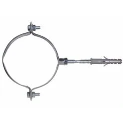 Collare Tondo Per Pluviali D125 Mm Con Tassello Stringitubo Finitura Zincata