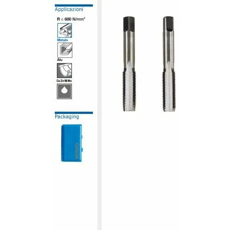 KRINO 10003 MASCHI A MANO SERIE 2 PEZZI FILETTATURA METRICA PASSO GROSSO E FINE-M 4x0.7 M 4x0.7 1 KRINO 10003 MASCHI A MANO SERIE 2 PEZZI FILETTATURA METRICA PASSO GROSSO E FINE-M 4x0.7 M 4x0.7