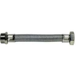 Tubo Flessibile Cm 30x 1/2 M-f Raccordo Acqua Bagno Lavabo Lavello Ricambio