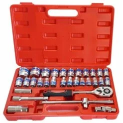 Valigia Set Chiavi A Bussola 32 Pezzi Con Cricchetto Reversibile 1/2" Vanadium