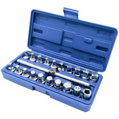 Chiavi Bussola Attacco 3/8 Valigetta 21pz Attrezzi Tappi Scarico Coppa Olio