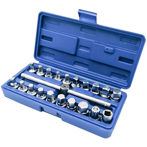 Chiavi Bussola Attacco 3/8 Valigetta 21pz Attrezzi Tappi Scarico Coppa Olio 1 Chiavi Bussola Attacco 3/8 Valigetta 21pz Attrezzi Tappi Scarico Coppa Olio