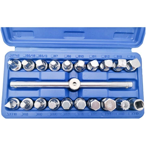 Chiavi Bussola Attacco 3/8 Valigetta 21pz Attrezzi Tappi Scarico Coppa Olio 3 Chiavi Bussola Attacco 3/8 Valigetta 21pz Attrezzi Tappi Scarico Coppa Olio - immagine 3