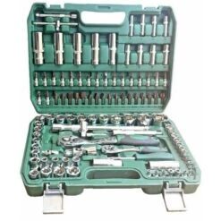 Valigia Set Chiavi A Bussola Con Cricchetto Cromo Vanadio CR-V Bussole 108 Pezzi