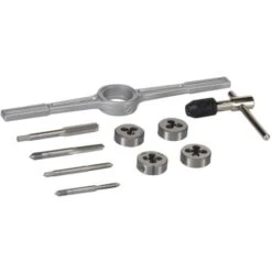 Set Serie Assortimento Maschi E Filiere Per Filettare Filettature Giramaschio