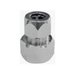 Nipplo Niples Ottone Cromato Femmina Completo Per Tubo Rame F-f D10 Mm X 1/2