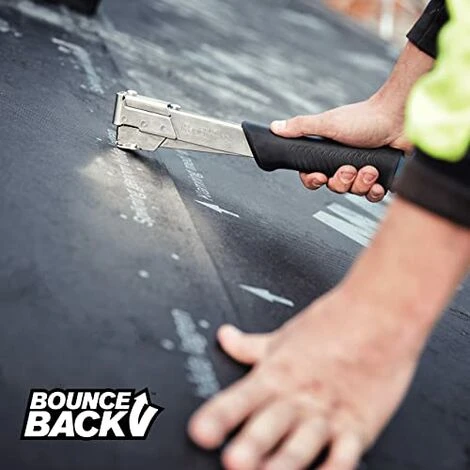 Rapid Pro R311 Graffettatrice A Martello In Acciaio Per Fissare Moquette, Tappetini In Gomma Piuma E Feltro Al Legno, Contiene Fino A 175 Graffette Piatte N. 140 Da 6-12 Mm, Confezionata In Blister 3 Rapid Pro R311 Graffettatrice A Martello In Acciaio Per Fissare Moquette, Tappetini In Gomma Piuma E Feltro Al Legno, Contiene Fino A 175 Graffette Piatte N. 140 Da 6-12 Mm, Confezionata In Blister - immagine 3