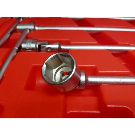 CHIAVI A T DOPPIO SNODO 7 CHIAVE LUNGHE 8 10 12 13 14 17 19 MM SNODATE 4 CHIAVI A T DOPPIO SNODO 7 CHIAVE LUNGHE 8 10 12 13 14 17 19 MM SNODATE - immagine 4