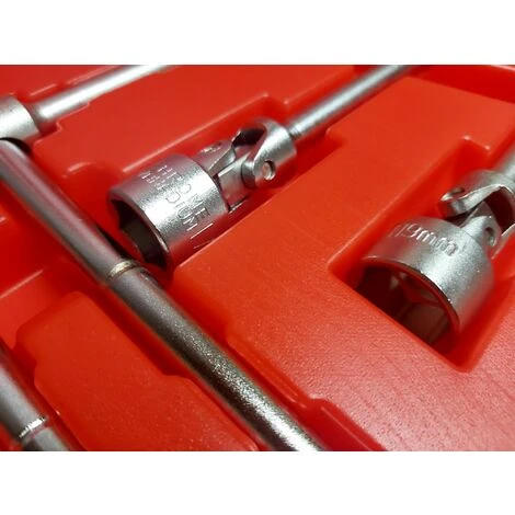 CHIAVI A T DOPPIO SNODO 7 CHIAVE LUNGHE 8 10 12 13 14 17 19 MM SNODATE 5 CHIAVI A T DOPPIO SNODO 7 CHIAVE LUNGHE 8 10 12 13 14 17 19 MM SNODATE - immagine 5