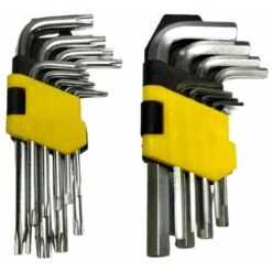 18 CHIAVI NANE A ELLE TORX DA T10 A T50 ESAGONALI DA 1,5 A 10MM SET KIT