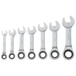 CHIAVI COMBINATE CRICCHETTO 7 PEZZI CORTE FISSE STELLA CROMO VANADIO