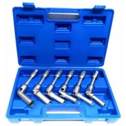 Set Kit 6 Chiavi Bussola Snodate Per Candelette Auto Diesel Lunghe Da 8 A 16 MM
