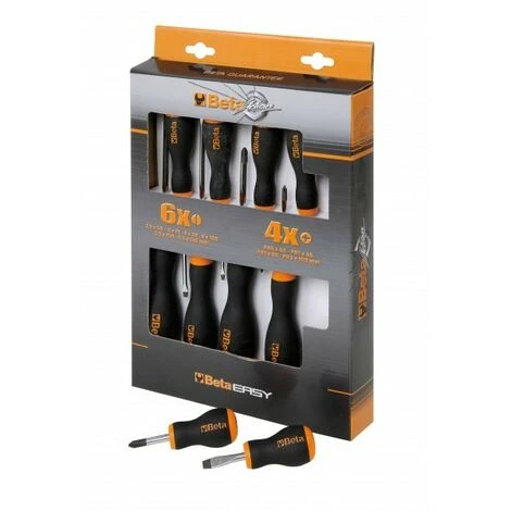 SERIE DI 10 CACCIAVITI BETA EASY TAGLIO CROCE E NANI ART. 1203/D10N 1 SERIE DI 10 CACCIAVITI BETA EASY TAGLIO CROCE E NANI ART. 1203/D10N