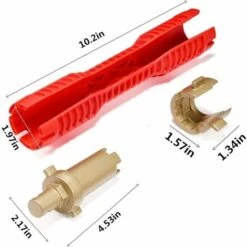 SOEKAVIA Chiave A Tubo Multiuso, Strumento Di Riparazione Del Rubinetto Per Rubinetto E Lavandino Chiave A Bussola Per Idraulico Per Attrezzi Idraulici Chiave Da Cucina Chiave (rossa) -Negozio al dettaglio Ks Tools || No name || Beta 35820884 3