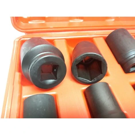 SET DI CHIAVI BUSSOLA AD IMPATTO DA 1 - 8 PEZZI 22 -41 Mm LUNGHEZZA 80 Mm 2 SET DI CHIAVI BUSSOLA AD IMPATTO DA 1 - 8 PEZZI 22 -41 Mm LUNGHEZZA 80 Mm - immagine 2