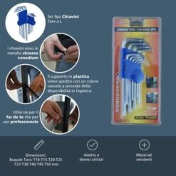 Set 9pz Chiavini Torx A L Con Buco Chiavi Extra Lunghi Al Cromo Vanadio 9 Set 9pz Chiavini Torx A L Con Buco Chiavi Extra Lunghi Al Cromo Vanadio -Negozio al dettaglio Ks Tools || No name || Beta 36503510 5