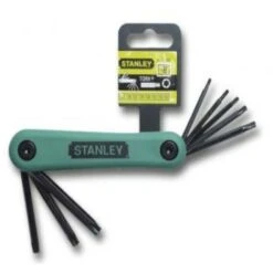 STANLEY - 8 PEZZI - SET 8 CHIAVI MASCHIO ESAGONALE TORX DA T9 A T40 - CON SUPPORTO TASCABILE