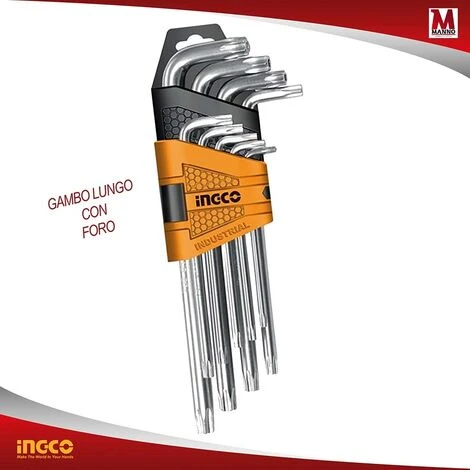 Set Chiavi Torx Con Foro Extra Lunghe 9 Chiavini Professionali Custodia T10 T50 HHK13092 2 Set Chiavi Torx Con Foro Extra Lunghe 9 Chiavini Professionali Custodia T10 T50 HHK13092 - immagine 2