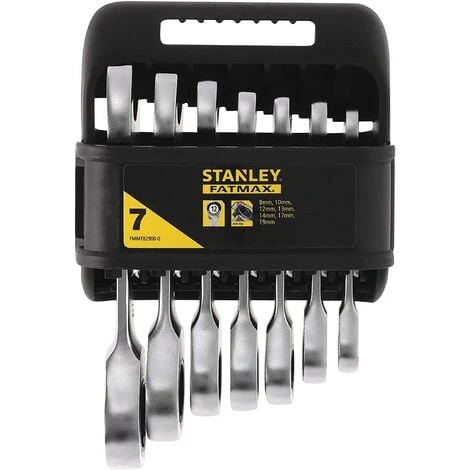 STANLEY FMMT82900-0 Set 7 Chiavi Combinate A Cricchetto Corte 2 STANLEY FMMT82900-0 Set 7 Chiavi Combinate A Cricchetto Corte - immagine 2