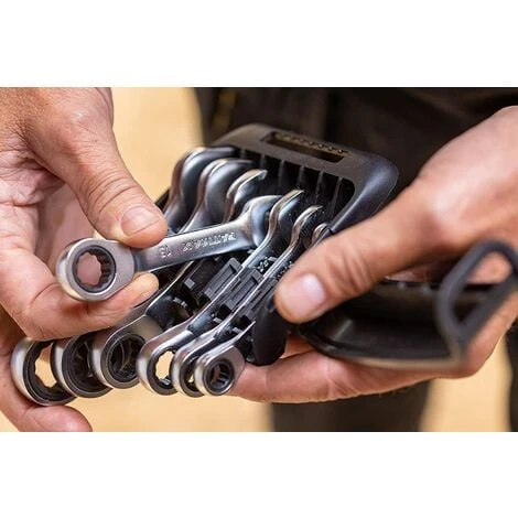 STANLEY FMMT82900-0 Set 7 Chiavi Combinate A Cricchetto Corte 4 STANLEY FMMT82900-0 Set 7 Chiavi Combinate A Cricchetto Corte - immagine 4