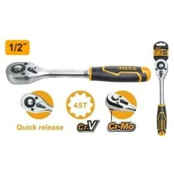 CRICCHETTO REVERSIBILE DA 1/2 POLLICE 45 DENTI - HRTH0812 - INGCO