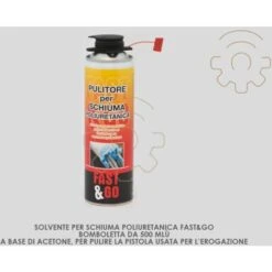 Solvente Per Schiuma Poliuretana 500 Ml Pulizia Pistola Erogatrice
