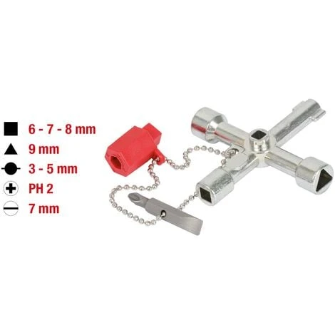 KS TOOLS Chiave Universale P.quadri Elettrici Ad Armadio,71mm 2 KS TOOLS Chiave Universale P.quadri Elettrici Ad Armadio,71mm - immagine 2