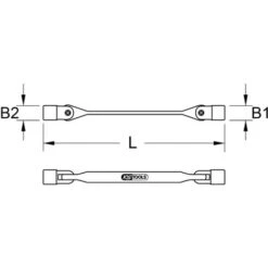 KS TOOLS Chiave A Doppia Bussola Snodata,8x9mm 8 KS TOOLS Chiave A Doppia Bussola Snodata,8x9mm -Negozio al dettaglio Ks Tools || No name || Beta 42835188 4