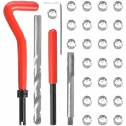 SOEKAVIA Kit Di Riparazione Helicoil Tipo M8 X 1,25 Mm (30 Pezzi)