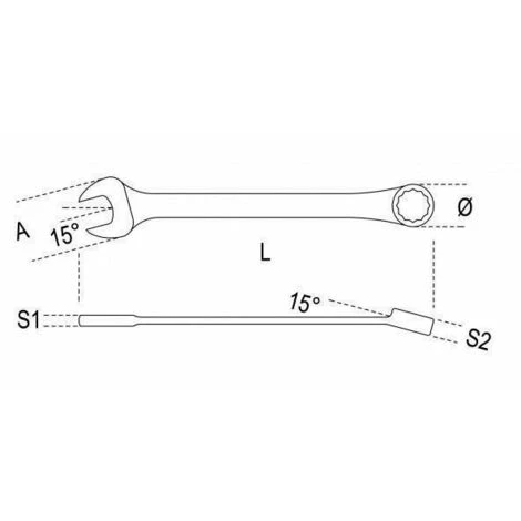 CHIAVI COMBINATE A CRICCHETTO REVERSIBILE FISSO 8X8 - BETA 142 2 CHIAVI COMBINATE A CRICCHETTO REVERSIBILE FISSO 8X8 - BETA 142 - immagine 2