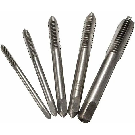 Maschi Per Filettatura A Macchina LangRay, Set Da 5 Pezzi Assortimento Di Maschi Con Elica Dritta M3, M4, M5, M6, M8 Inserto Filettato In Acciaio Rivestito In Titanio, Vite Metrica Con Filettatura A M 1 Maschi Per Filettatura A Macchina LangRay, Set Da 5 Pezzi Assortimento Di Maschi Con Elica Dritta M3, M4, M5, M6, M8 Inserto Filettato In Acciaio Rivestito In Titanio, Vite Metrica Con Filettatura A M