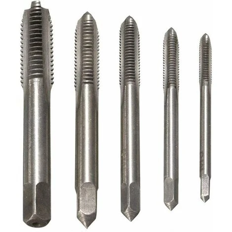 Maschi Per Filettatura A Macchina LangRay, Set Da 5 Pezzi Assortimento Di Maschi Con Elica Dritta M3, M4, M5, M6, M8 Inserto Filettato In Acciaio Rivestito In Titanio, Vite Metrica Con Filettatura A M 2 Maschi Per Filettatura A Macchina LangRay, Set Da 5 Pezzi Assortimento Di Maschi Con Elica Dritta M3, M4, M5, M6, M8 Inserto Filettato In Acciaio Rivestito In Titanio, Vite Metrica Con Filettatura A M - immagine 2