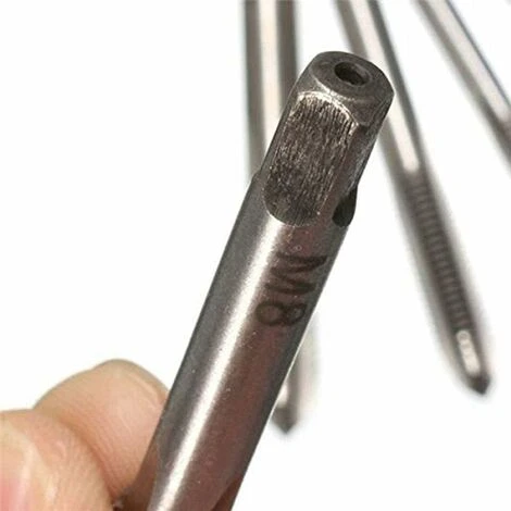 Maschi Per Filettatura A Macchina LangRay, Set Da 5 Pezzi Assortimento Di Maschi Con Elica Dritta M3, M4, M5, M6, M8 Inserto Filettato In Acciaio Rivestito In Titanio, Vite Metrica Con Filettatura A M 5 Maschi Per Filettatura A Macchina LangRay, Set Da 5 Pezzi Assortimento Di Maschi Con Elica Dritta M3, M4, M5, M6, M8 Inserto Filettato In Acciaio Rivestito In Titanio, Vite Metrica Con Filettatura A M - immagine 5