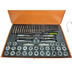 KIT FILIERA 60 PEZZI CASSETTA PER FILETTATURA MASCHI E FEMMINE 16026