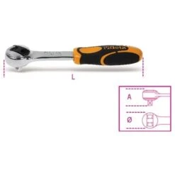 Cricchetto Reversibile 1/4 Beta 900/55 - 125 Mm