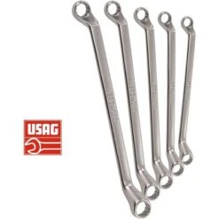 USAG 283 SE5 SERIE 5 CHIAVI POLIGONALI DOPPIE CURVATE SET DALLA 8 A 17